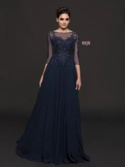 Marsoni By Colors M214 Sheer Sleeve Mother Of Bride Dress