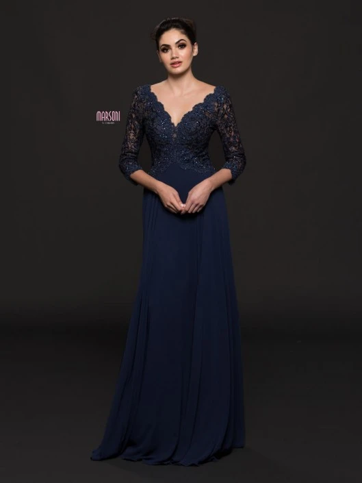 Marsoni By Colors M225 V Neck Mothers Dress 3 Marsoni By Colors M225 V Neck Mothers Dress