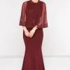 Marsoni By Colors M232 MOB Dress With Sheer Cape