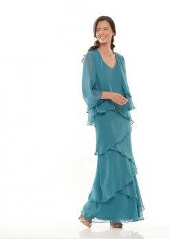 Marsoni By Colors M309 Mothers Tiered Jacket Gown