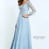 Montage By Mon Cheri Montage M505 Breezy Long Sleeve Gown 1 Montage By Mon Cheri Montage M505 Breezy Long Sleeve Gown -Outlet Prom Dresses Store M505 Montage Mother of Bride Gown F22 470x705