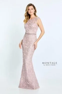 Montage By Mon Cheri Montage M516 Embroidered Lace Mothers Gown