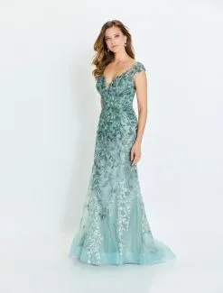 Montage By Mon Cheri Montage M522 Floral Embroidered MOB Gown