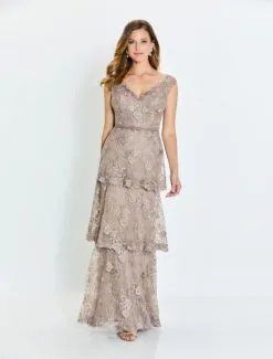 Montage By Mon Cheri Montage M526 Tiered Embroidered Mothers Gown