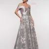 Marsoni By Colors MV1013 Off Shoulder Gown With Lace Skirt 2 Marsoni By Colors MV1013 Off Shoulder Gown With Lace Skirt -Outlet Prom Dresses Store MV1013 Marsoni by Colors Mother of the Bride Dress F19 529x705
