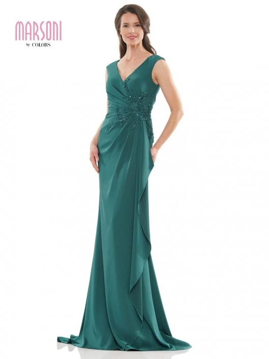 Marsoni By Colors MV1148 Cascading Ruffle Mothers Gown 3 Marsoni By Colors MV1148 Cascading Ruffle Mothers Gown