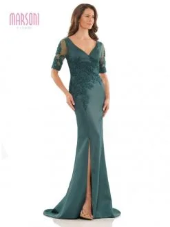 Marsoni By Colors MV1173 Sheer Sleeve MOB Gown