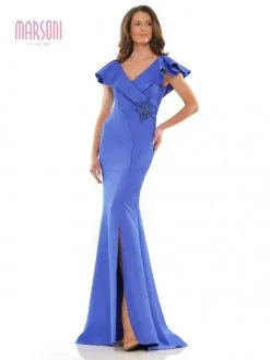 Marsoni By Colors MV1190 Ruffle Sleeve Gown