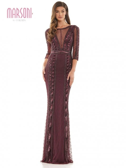Marsoni By Colors MV1204 Sophisticated Beaded Gown 3 Marsoni By Colors MV1204 Sophisticated Beaded Gown