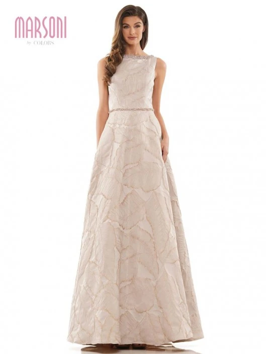 Marsoni By Colors MV1224 Jacquard A-Line MOB Gown 3 Marsoni By Colors MV1224 Jacquard A-Line MOB Gown
