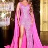 Portia & Scarlett Portia And Scarlett PS22542 Sequin Prom Dress With Long Drapes