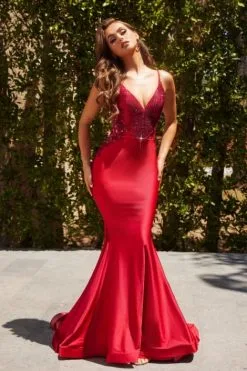 Portia & Scarlett Portia And Scarlett PS22641 Lace Up Back Prom Dress