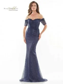 Rina Di Montella RD2736 Sequin Lace Off Shoulder Gown