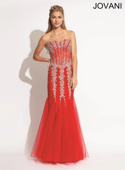 Jovani 5908 Tulle Mermaid Dress 5 Jovani 5908 Tulle Mermaid Dress - Image 3
