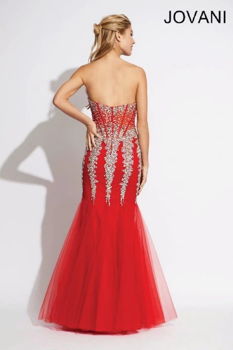 Jovani 5908 Tulle Mermaid Dress 6 Jovani 5908 Tulle Mermaid Dress - Image 4
