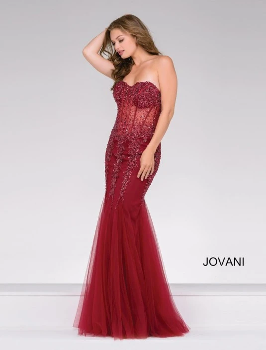 Jovani 5908 Tulle Mermaid Dress 3 Jovani 5908 Tulle Mermaid Dress