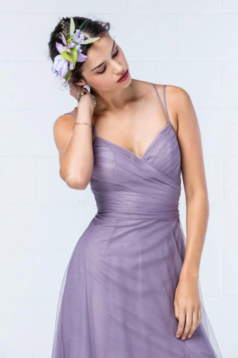 Wtoo By Watters Wtoo 344 Spaghetti Strap Ruched Bridesmaid Dress 5 Wtoo By Watters Wtoo 344 Spaghetti Strap Ruched Bridesmaid Dress - Image 3