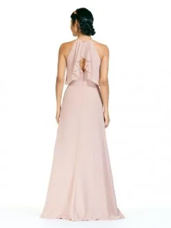 Size 10 Deco Blush Bari Jay 1801 Flowy Top Long Bridesmaid Dress 5 Size 10 Deco Blush Bari Jay 1801 Flowy Top Long Bridesmaid Dress -Outlet Prom Dresses Store S18 BJ 1801 02 529x705