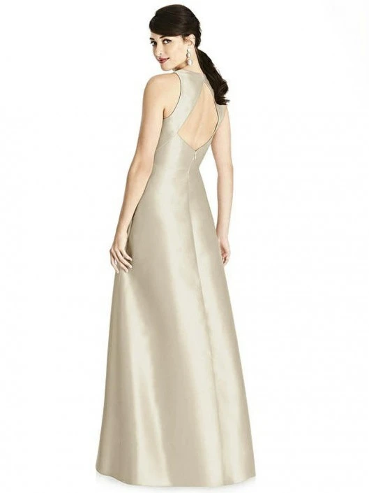 Alfred Sung D746 Diamond Cutout Back Bridesmaid Dress 4 Alfred Sung D746 Diamond Cutout Back Bridesmaid Dress - Image 2