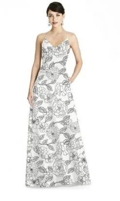 Alfred Sung D750 Spaghetti Strap A-Line Bridesmaid Dress -Outlet Prom Dresses Store S18 DAS D750FP 422x705