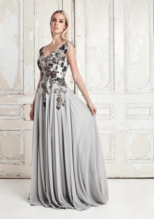 Alexander By Daymor Size 14 Graphite Daymor 758 Floral Embroidered Mother Of The Bride Dress 3 Alexander By Daymor Size 14 Graphite Daymor 758 Floral Embroidered Mother Of The Bride Dress