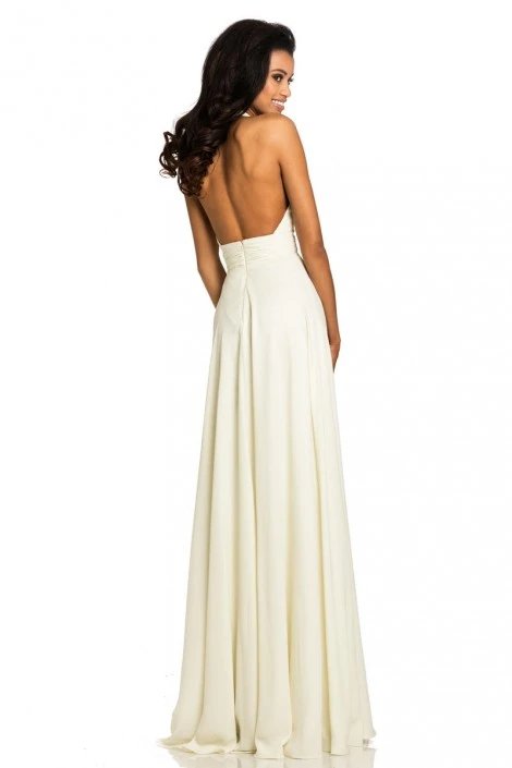 Johnathan Kayne 8074 Draped Georgette Halter Gown 4 Johnathan Kayne 8074 Draped Georgette Halter Gown - Image 2