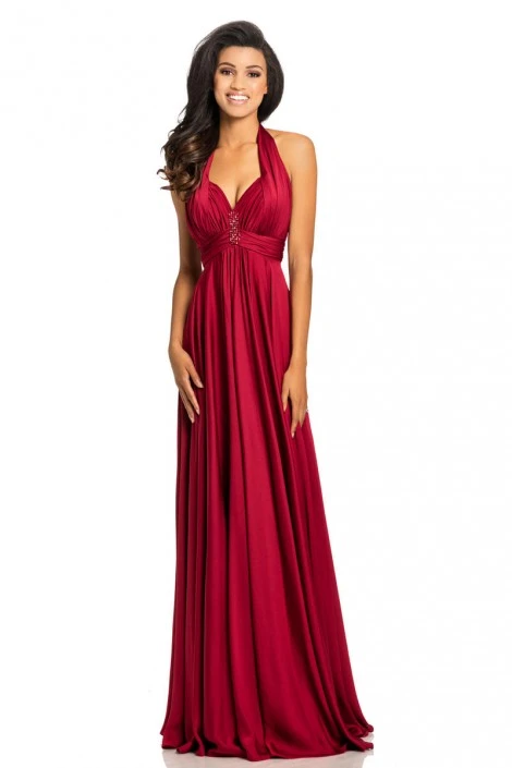Johnathan Kayne 8074 Draped Georgette Halter Gown 6 Johnathan Kayne 8074 Draped Georgette Halter Gown - Image 4