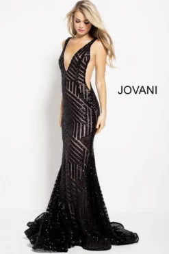 Jovani 59762 Plunging V Sparkling Gown -Outlet Prom Dresses Store S18 JV 59762 03 470x705