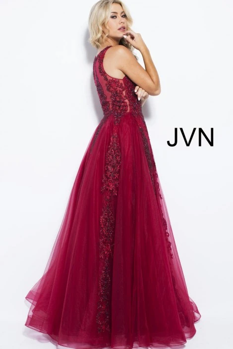 Jovani JVN Prom JVN59046 Sheer Embellished Gown 6 Jovani JVN Prom JVN59046 Sheer Embellished Gown - Image 4