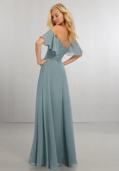 Morilee Madeline Gardner Morilee 21571 Off Shoulder Ruffle Bridesmaid Dress 4 Morilee Madeline Gardner Morilee 21571 Off Shoulder Ruffle Bridesmaid Dress - Image 2