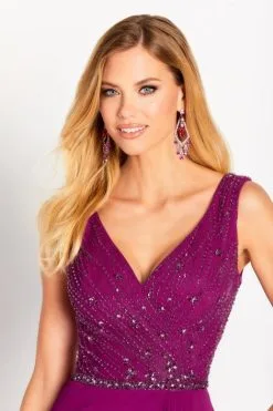 Cameron Blake By Mon Cheri Cameron Blake 119641 Beaded Flowing Mothers Gown -Outlet Prom Dresses Store S19 CB 119641 04 470x705