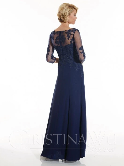 Christina Wu Elegance 17754 Sheer Sleeve Mother Of The Bride Dress 4 Christina Wu Elegance 17754 Sheer Sleeve Mother Of The Bride Dress - Image 2
