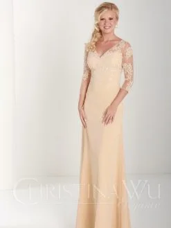 Christina Wu Elegance 17754 Sheer Sleeve Mother Of The Bride Dress 8 Christina Wu Elegance 17754 Sheer Sleeve Mother Of The Bride Dress -Outlet Prom Dresses Store S19 CWE 17754 03 529x705