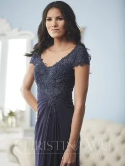 Christina Wu Elegance 17839 Beaded Lace Top Mothers Gown -Outlet Prom Dresses Store S19 CWE 17839 03 529x705