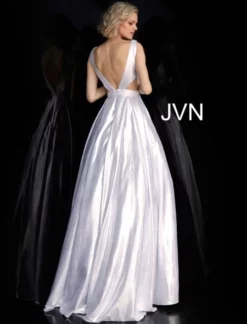 Jovani JVN Prom JVN66900 Shimmering Gown With Pockets -Outlet Prom Dresses Store S19 JVN JVN66900 02 538x705