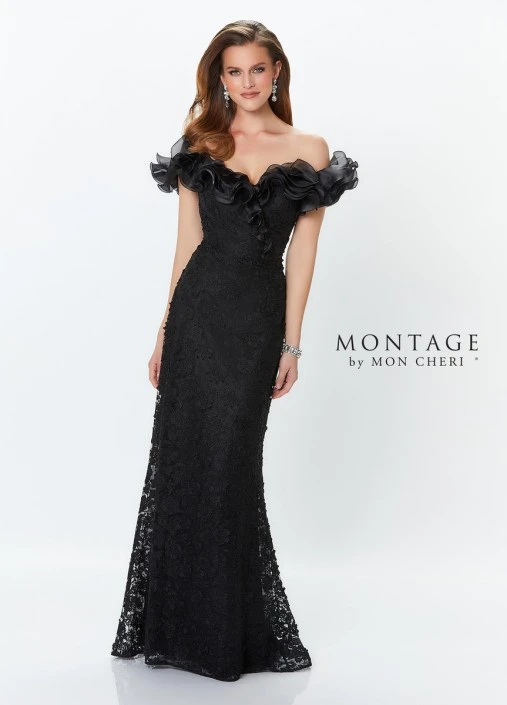Montage By Mon Cheri Montage 119931 Ruffle Off Shoulder Lace Mothers Gown 3 Montage By Mon Cheri Montage 119931 Ruffle Off Shoulder Lace Mothers Gown