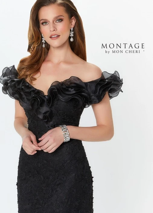 Montage By Mon Cheri Montage 119931 Ruffle Off Shoulder Lace Mothers Gown 4 Montage By Mon Cheri Montage 119931 Ruffle Off Shoulder Lace Mothers Gown - Image 2