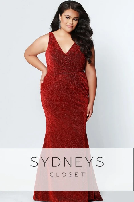 Sydney's Closet Sydneys Closet SC7263 Shimmering Plus Size Prom Dress 5 Sydney's Closet Sydneys Closet SC7263 Shimmering Plus Size Prom Dress - Image 3