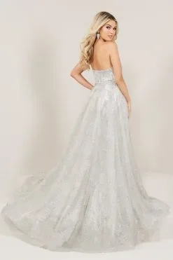 Tiffany Designs Tiffany 16339 Metallic Prom Dress With Detachable Overskirt -Outlet Prom Dresses Store S19 TD 16339 02 470x705
