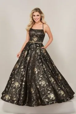 Tiffany Designs 16340 Floral Brocade Prom Dress -Outlet Prom Dresses Store S19 TD 16340 03 470x705