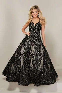Tiffany Designs 16369 Floral Sequin Lace Prom Dress -Outlet Prom Dresses Store S19 TD 16369 04 470x705