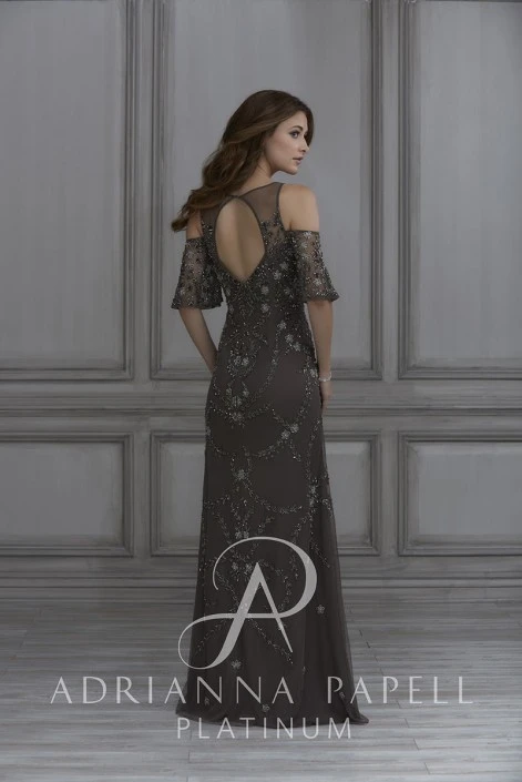 Adrianna Papell Platinum Adrianna Papell 40126 Cold Shoulder Bridesmaid Dress 4 Adrianna Papell Platinum Adrianna Papell 40126 Cold Shoulder Bridesmaid Dress - Image 2