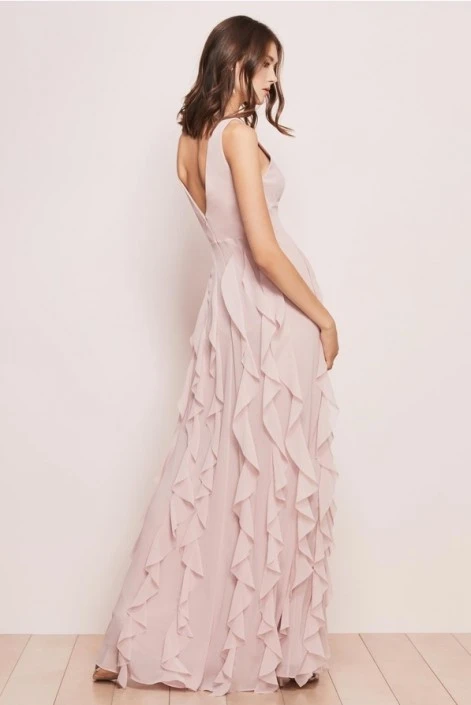 Wtoo By Watters Wtoo Hadley 710 Ruffled Chiffon Bridesmaid Dress 4 Wtoo By Watters Wtoo Hadley 710 Ruffled Chiffon Bridesmaid Dress - Image 2