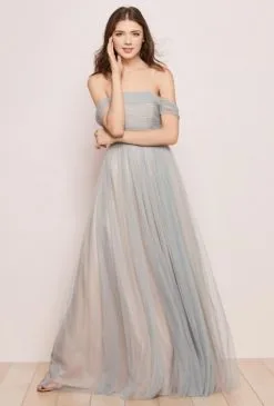 Wtoo By Watters Wtoo Fynn 741 Off Shoulder Shirred Bridesmaid Dress -Outlet Prom Dresses Store S19 WTOO 741X 477x705