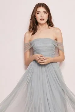 Wtoo By Watters Wtoo Fynn 741 Off Shoulder Shirred Bridesmaid Dress -Outlet Prom Dresses Store S19 WTOO 741 03 472x705