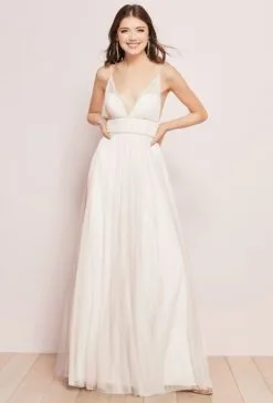 Wtoo By Watters Wtoo Callie 744 Plunging V Bobbinet Bridesmaid Dress -Outlet Prom Dresses Store S19 WTOO 744X 02 478x705