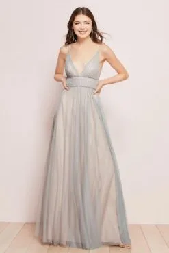 Wtoo By Watters Wtoo Callie 744 Plunging V Bobbinet Bridesmaid Dress -Outlet Prom Dresses Store S19 WTOO 744X 472x705