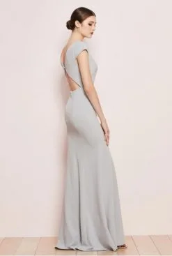 Watters Parker 6814 Cap Sleeve Cutout Back Bridesmaid Dress -Outlet Prom Dresses Store S19 WTR 6814 02 474x705