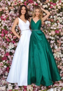 Clarisse 8194 V Neck Jewel Belt Gown 7 Clarisse 8194 V Neck Jewel Belt Gown -Outlet Prom Dresses Store S20 CL 8194 03 488x705
