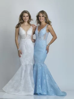 Dave And Johnny A9003 Sheer Back Mermaid Gown -Outlet Prom Dresses Store S20 DJ A9003 03 530x705